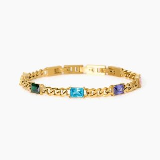 2 Jewels - Bracciale In Acciaio 316L - Pvd Giallo - Zirconi