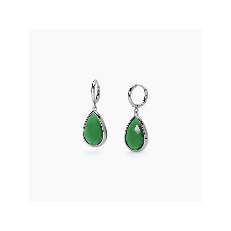 2 Jewels - Orecchini In Acciaio 316L - Glass Verde