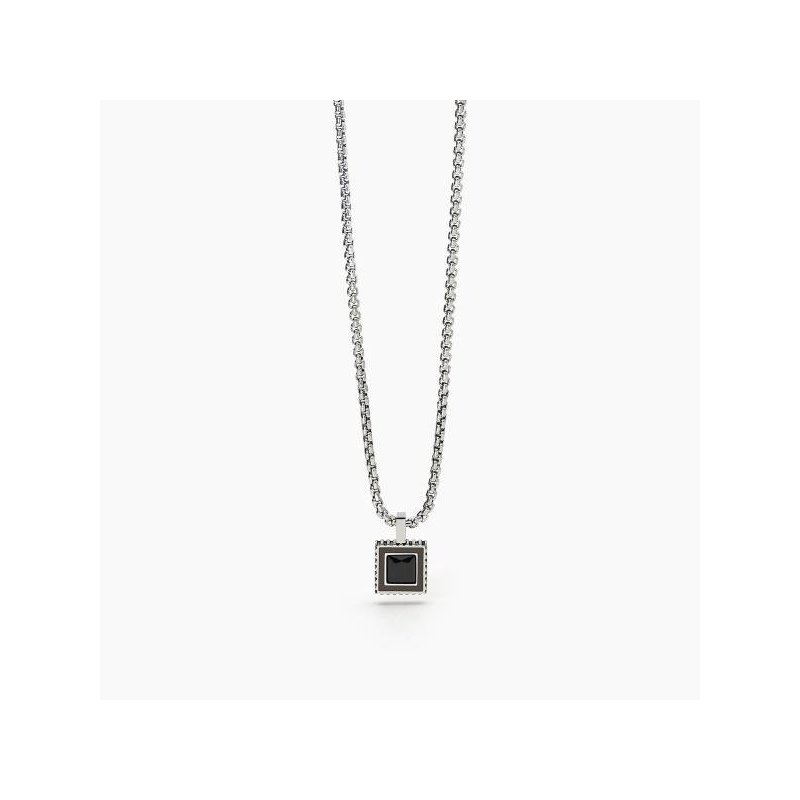 2 Jewels - Collana In Acciaio 316L - Pvd Gunmetal - Cristalli