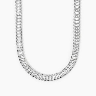 Choker Tennis In Acciaio 316L Con Zirconi Bianchi - 2 Jewels