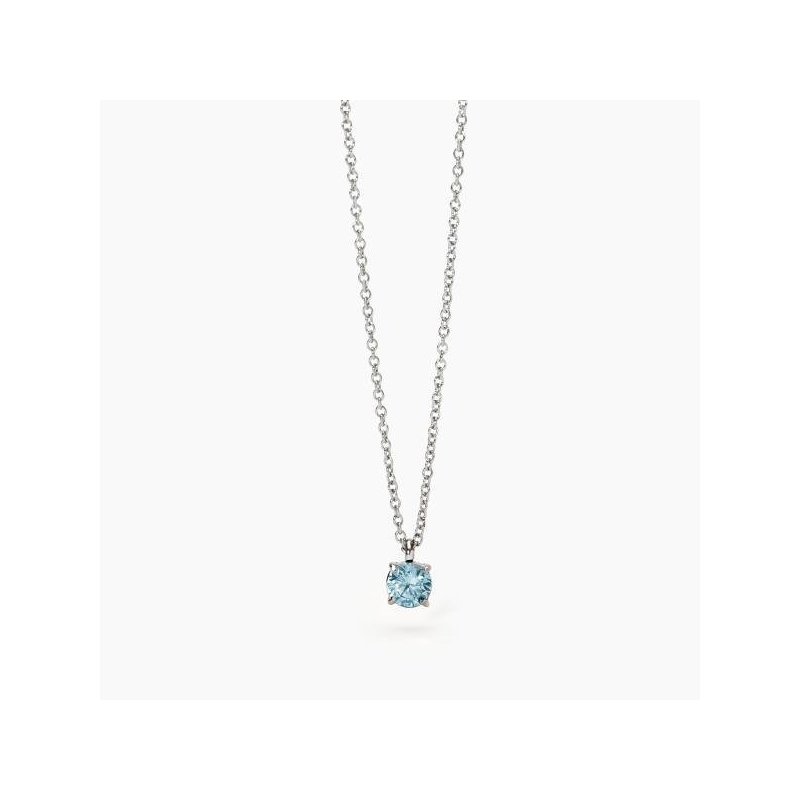 2 Jewels - Girocollo In Acciaio 316L - Zirconi Azzurri