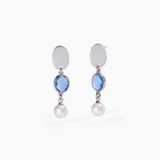 2 Jewels - Orecchini In Acciaio 316L - Glass Azzurro