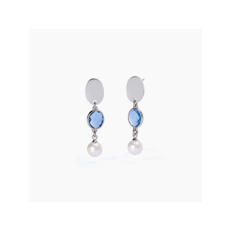 2 Jewels - Orecchini In Acciaio 316L - Glass Azzurro