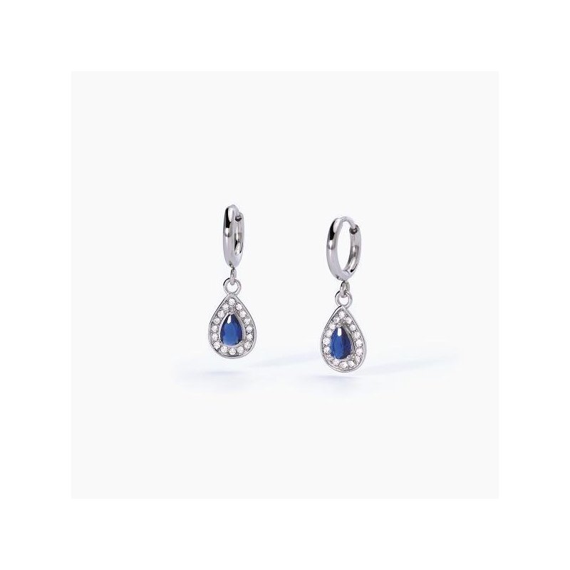 2 Jewels - Orecchini In Acciaio 316L - Zaffiro Sintetico - Crista