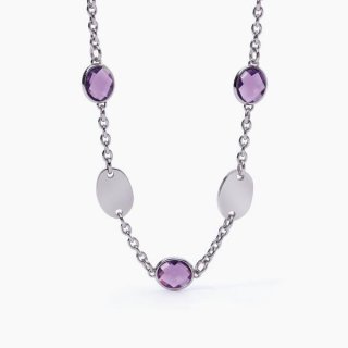 2 Jewels - Girocollo In Acciaio 316L - Glass Viola