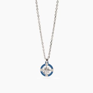 2 Jewels - Collana In Acciaio 316L - Pvd Blu - Cristalli