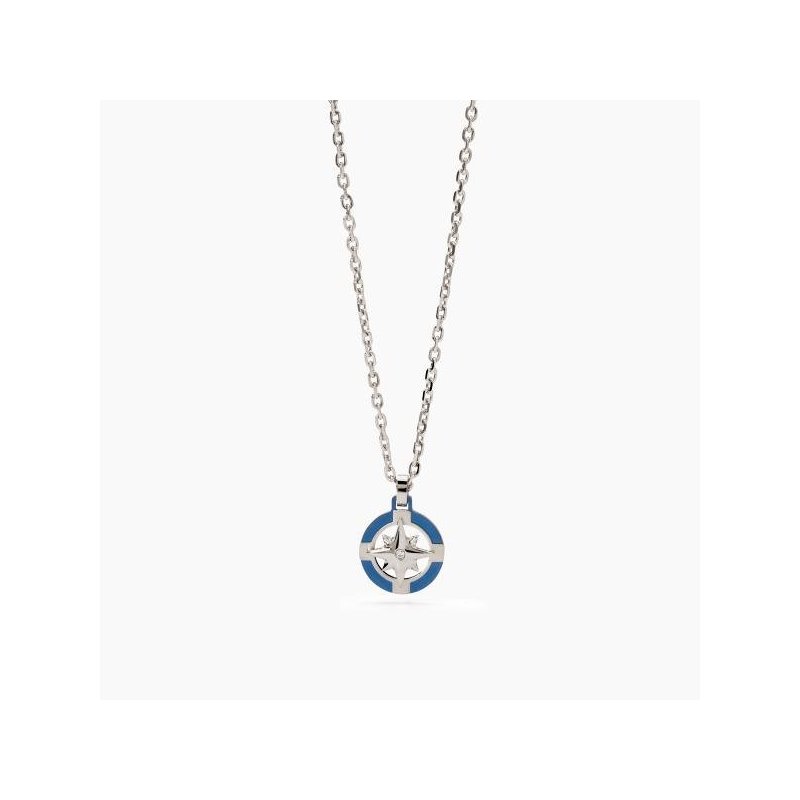 2 Jewels - Collana In Acciaio 316L - Pvd Blu - Cristalli