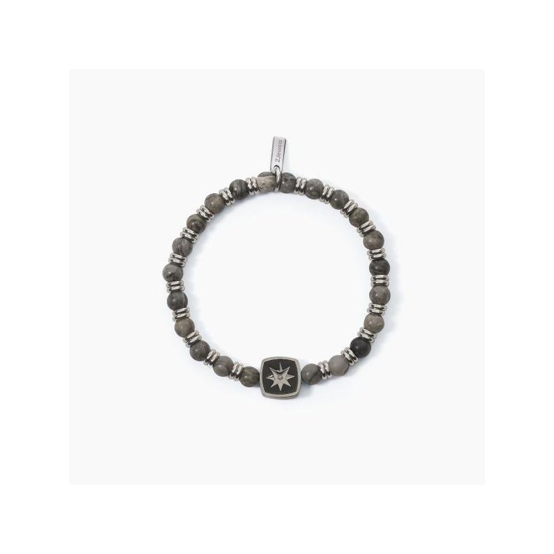 2 Jewels - Bracciale In Acciaio - Pvd Nero - Agata