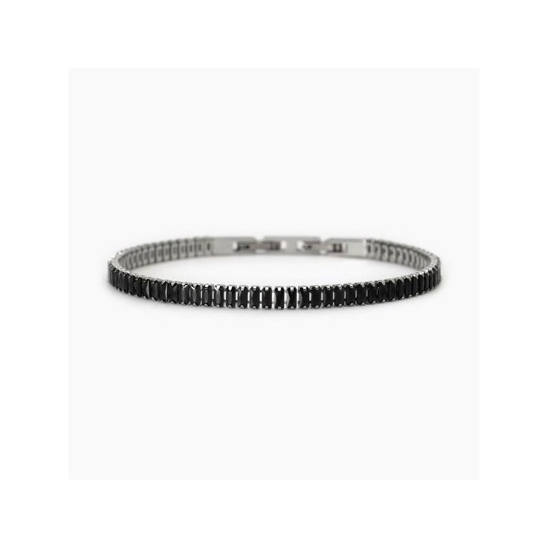 2 Jewels - Bracciale Tennis - Acciaio 316L - Cristalli Neri