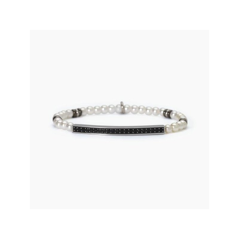 2 Jewels - Bracciale In Acciaio 316L - Perle Conchiglia - Cristal