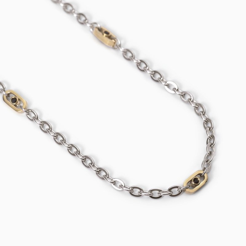 2 Jewels - Collana In Acciaio 316L - Pvd Gold - Cristalli