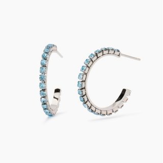 2 Jewels - Orecchini In Acciaio 316L - Cristalli Azzurri