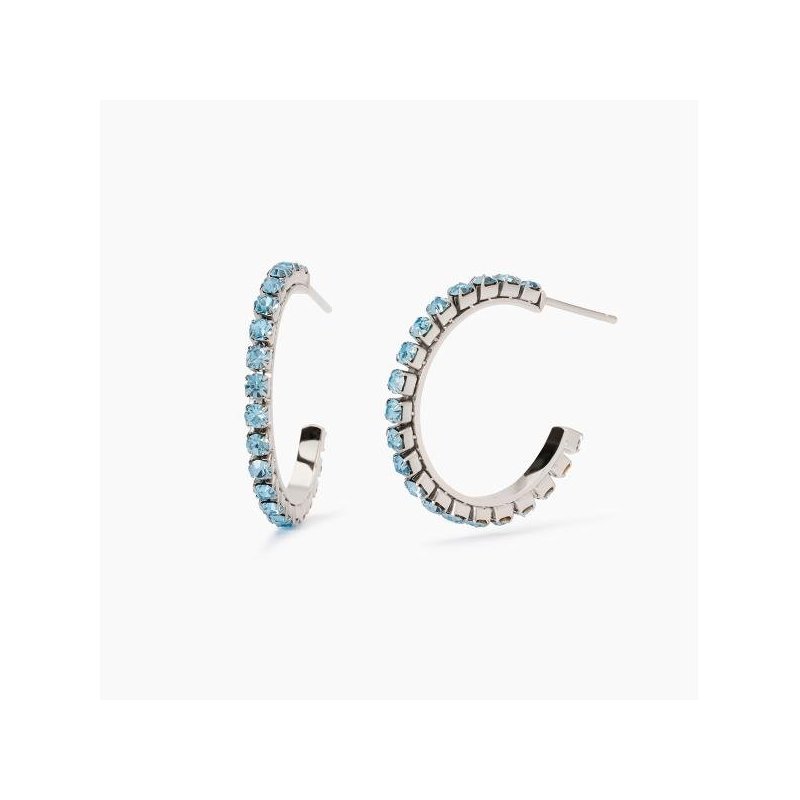 2 Jewels - Orecchini In Acciaio 316L - Cristalli Azzurri