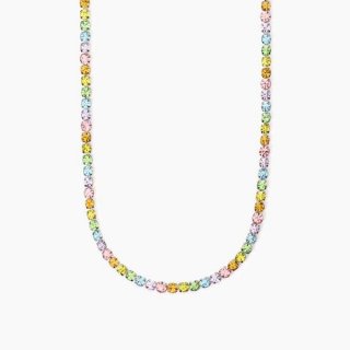 2 Jewels - Girocollo In Acciaio 316L - Cristalli Multicolor