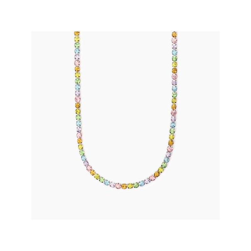 2 Jewels - Girocollo In Acciaio 316L - Cristalli Multicolor