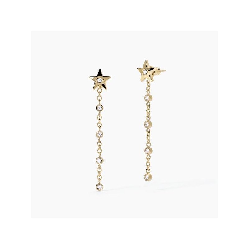 2 Jewels - Orecchini In Acciaio 316L - Pvd Giallo - Cristalli