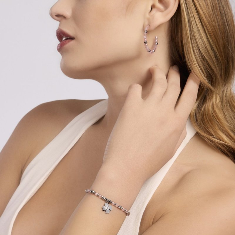 2 Jewels - Orecchini In Acciaio 316L - Glass Rosa