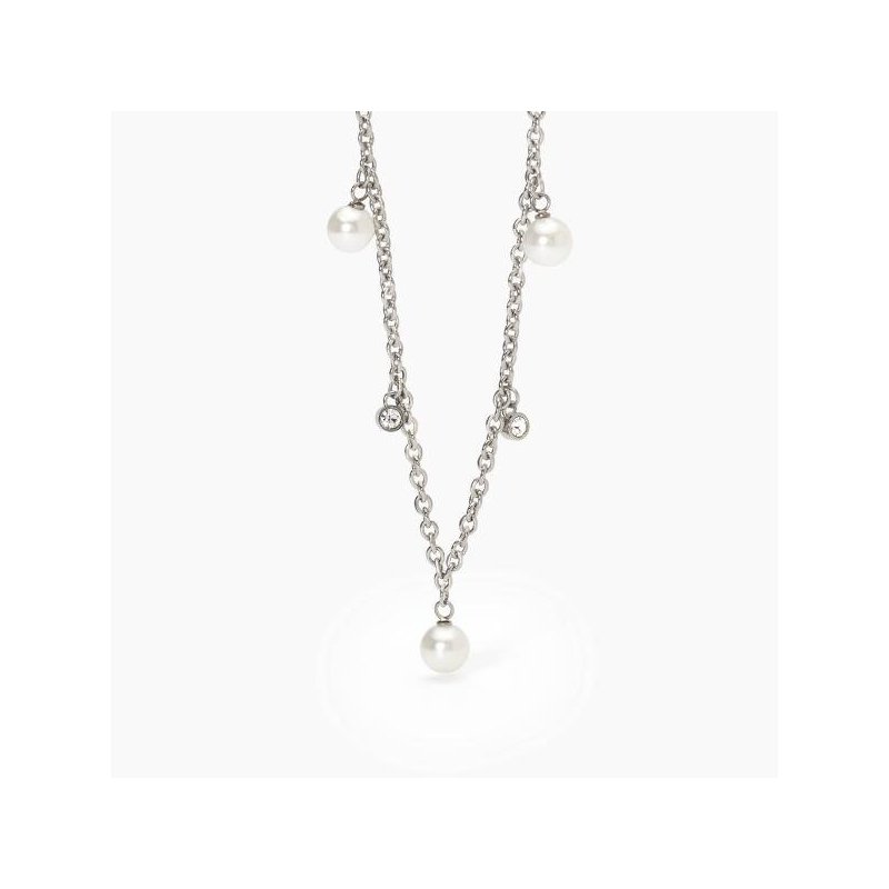 2 Jewels - Girocollo In Acciaio 316L - Perle Conchiglia - Cristal