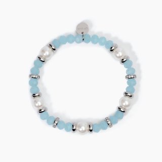 2 Jewels - Bracciale In Acciaio 316L - Glass Perle Conchiglia