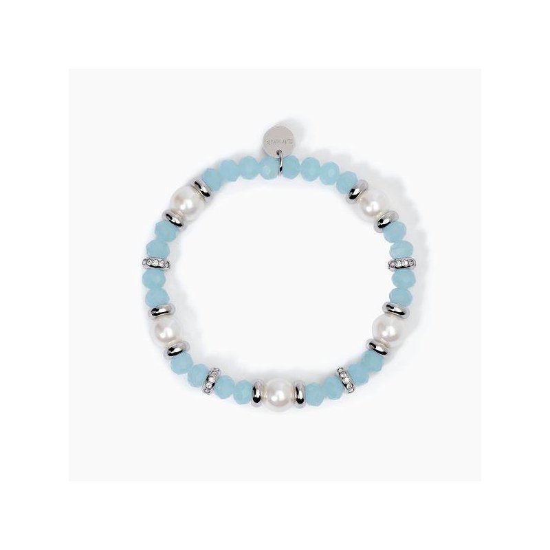 2 Jewels - Bracciale In Acciaio 316L - Glass Perle Conchiglia