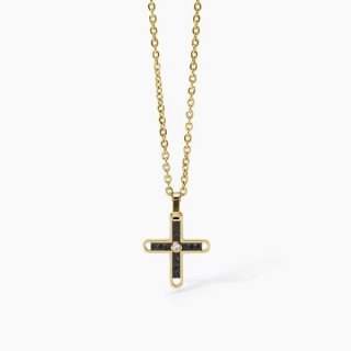 2 Jewels - Collana In Acciaio 316L - Pvd Giallo - Cristalli