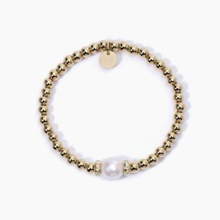 2 Jewels - Bracciale In Acciaio - Pvd Giallo - Perle Conchig