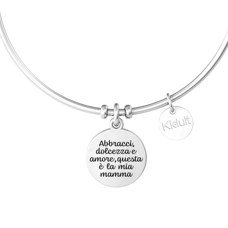Kidult - Bracciale Bangle - Acciaio 316L - Cuore E Cristalli