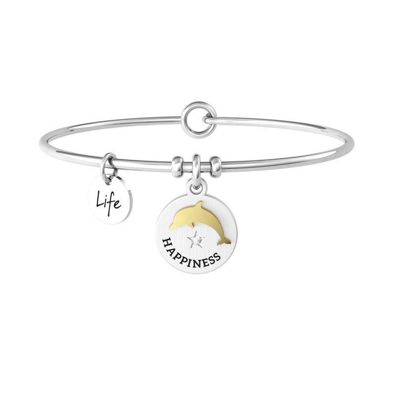 Kidult - Bracciale In Acciaio 316L - Pvd Gold - Cristallo