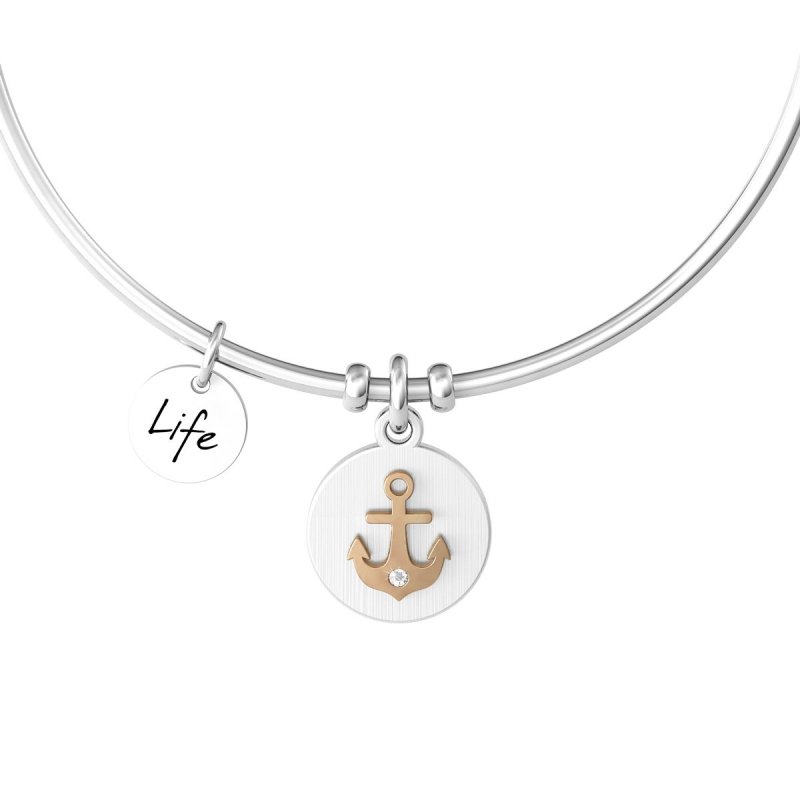 Kidult - Bracciale In Acciaio 316L E Pvd Ros - Strong And Brave