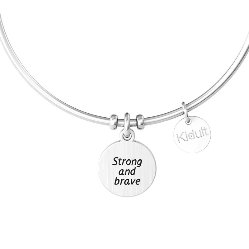 Kidult - Bracciale In Acciaio 316L E Pvd Ros - Strong And Brave