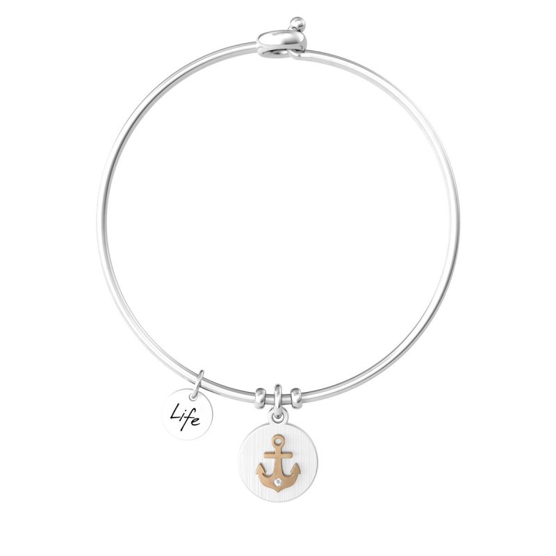 Kidult - Bracciale In Acciaio 316L E Pvd Ros - Strong And Brave