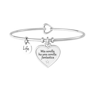 Kidult - Bracciale Bangle - Acciaio 316L - Ciondolo Cuore