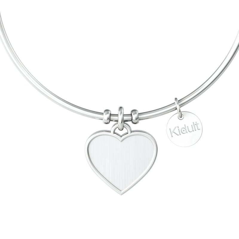 Kidult - Bracciale Bangle - Acciaio 316L - Ciondolo Cuore