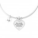 Kidult - Bracciale Bangle - Acciaio 316L - Ciondolo Cuore