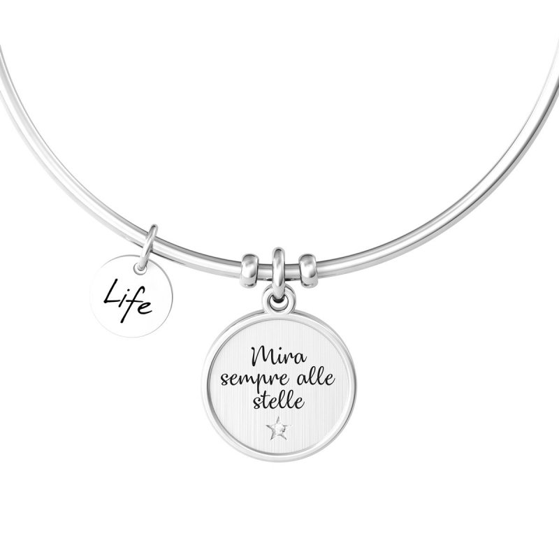 Kidult - Bracciale Bangle - Acciaio 316L - Cristallo