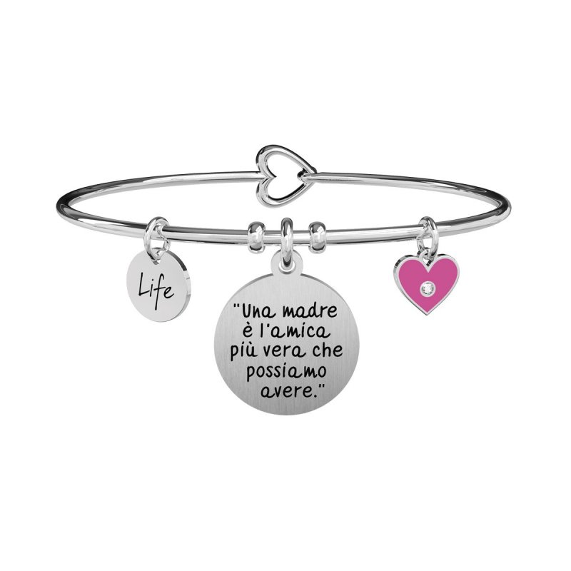 Kidult - Bracciale In Acciaio 316L - Smalto - Cristalli