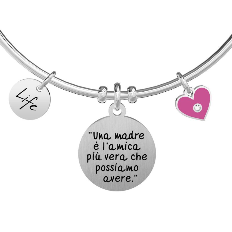 Kidult - Bracciale In Acciaio 316L - Smalto - Cristalli