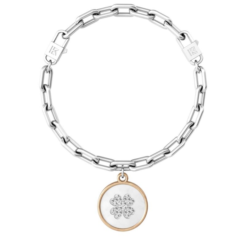 Kidult - Bracciale In Acciaio 316L - Pvd Ros - Cristalli