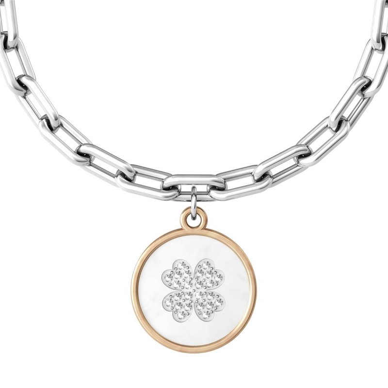 Kidult - Bracciale In Acciaio 316L - Pvd Ros - Cristalli