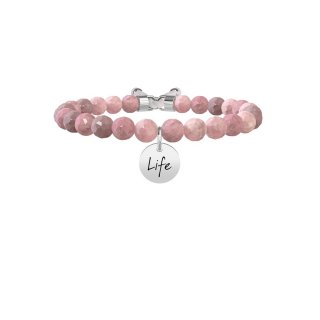 Kidult - Bracciale In Acciaio 316L - Rodonite