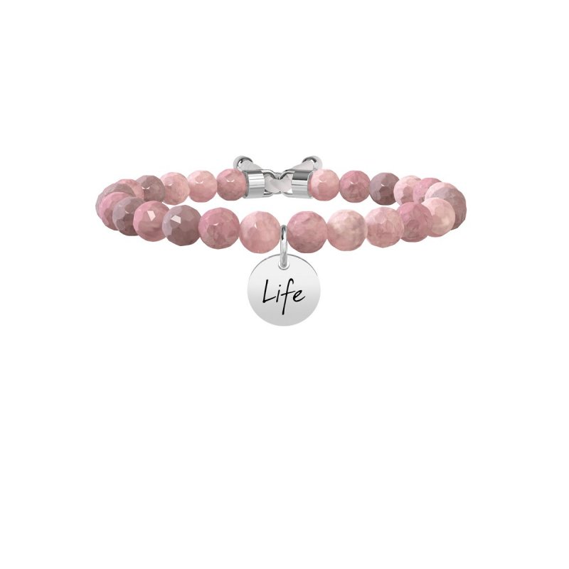 Kidult - Bracciale In Acciaio 316L - Rodonite