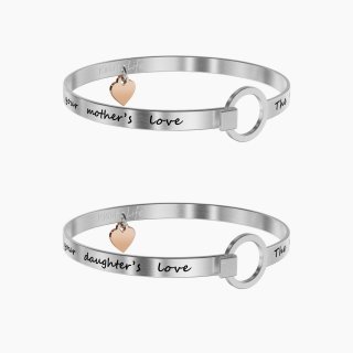 Kidult - Set Di Due Bangle Mamma-Figlia - Acciaio - Oro Rosa