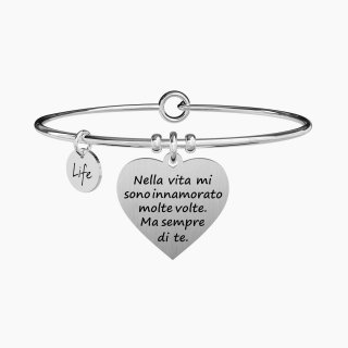 Kidult - Bangle Cuore Innamorato - Acciaio - Cristallo
