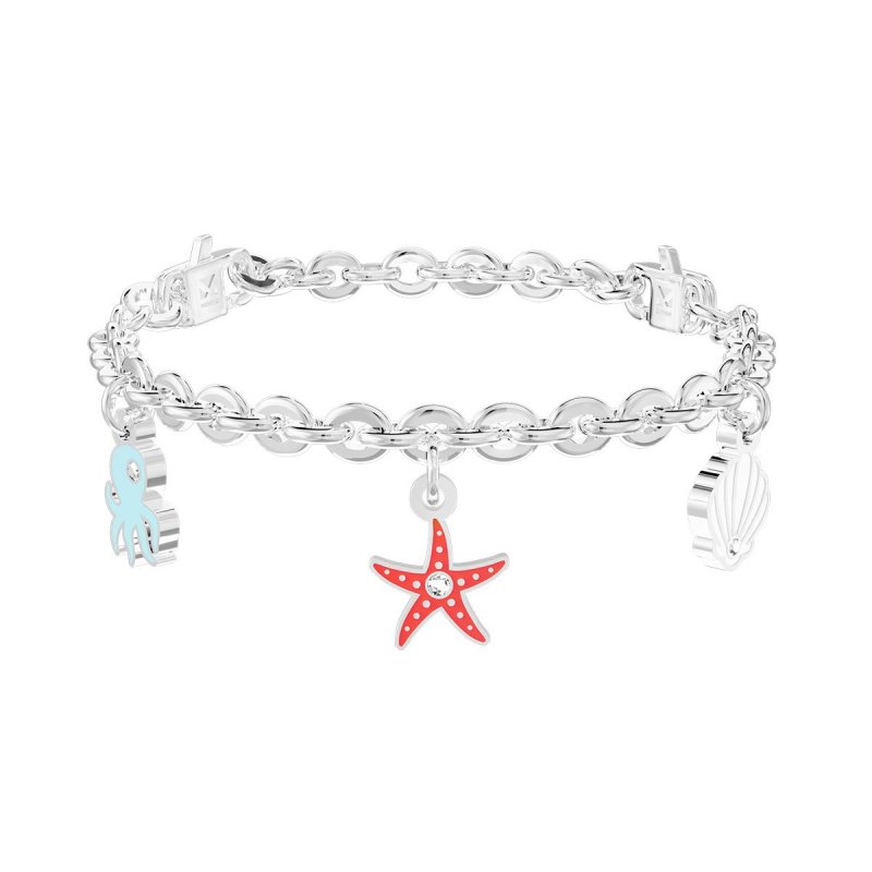 Kidult - Bracciale In Acciaio 316L - Smalto - Cristalli