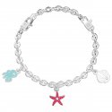 Kidult - Bracciale In Acciaio 316L - Smalto - Cristalli
