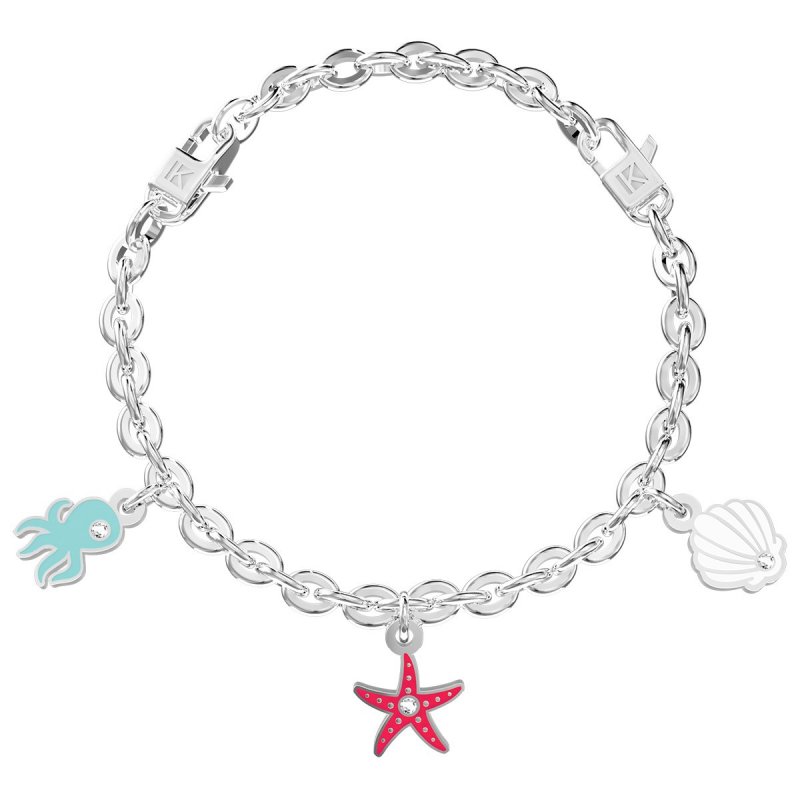 Kidult - Bracciale In Acciaio 316L - Smalto - Cristalli