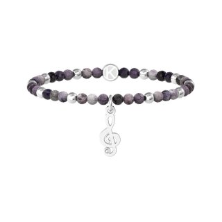 Kidult - Bracciale In Acciaio 316L - Agata - Cristalli
