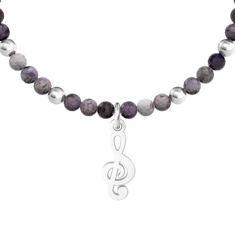 Kidult - Bracciale In Acciaio 316L - Agata - Cristalli