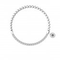 Kidult - Bracciale Elastico - Acciaio 316L - Zirconi Bianchi