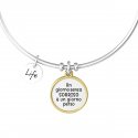 Kidult - Bracciale In Acciaio 316L - Pvd Gold - Cristallo